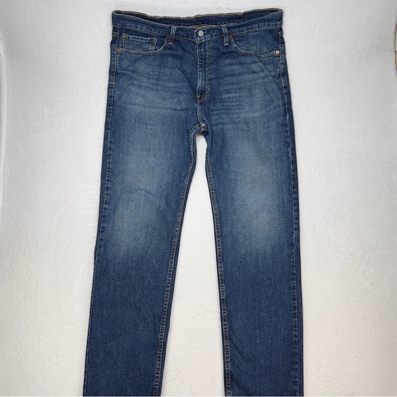 Levi’s 505 Blue Jeans Men’s 38x34 Regular Fit 5 Pocket Red Tag - Picture 2 of 16